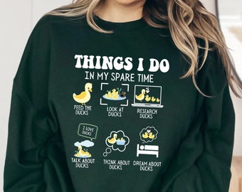 Ducks shirt, Things I Do In My Spare Time, Duck Lover Gift, Duck Lover Shirt, Funny Duck Shirt, Farm Lover Shirt Gift For Mom ducks tshirt