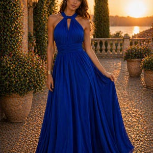 chiffon infinity bridesmaid dress Black and Red Gothic Wedding Dress main image 1