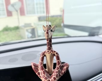 Hanging yoga giraffe