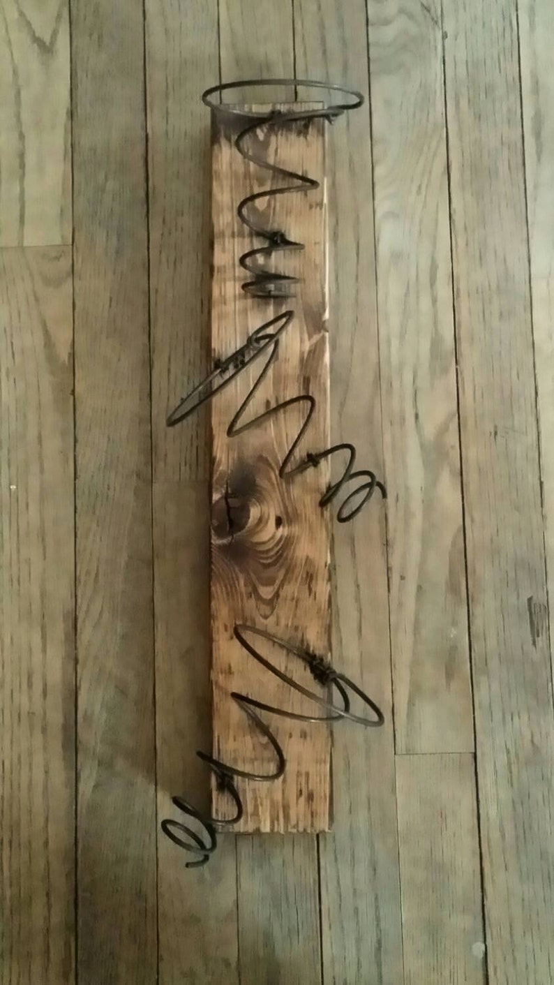 Wall mounted bed spring wine rack Etsy