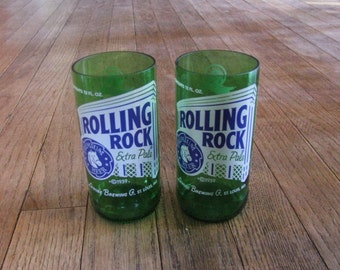 Rolling Rock bottle tumbler set