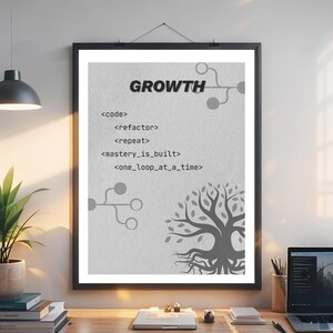 Programming Quote Wall Art, Minimalist Code Poster, Developer Office Decor (3 Designs)