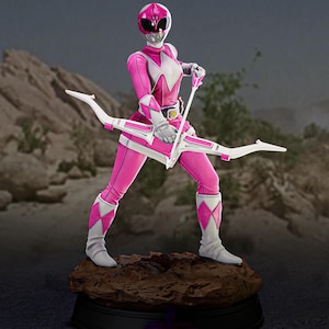 Pink Ranger Mighty Morphin Power Rangers Statue – 3D Print Model (STL Download)