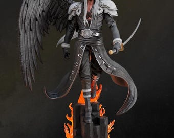 Final Fantasy – Sephiroth | One-Wing Dominion STL Statue | 3D-Druckmodell | Digitale STL-Datei