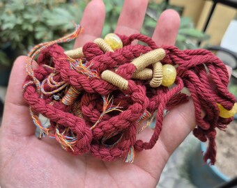 Braccialetto rosso doppio, braccialetto portafortuna rosso, braccialetto di protezione rosso