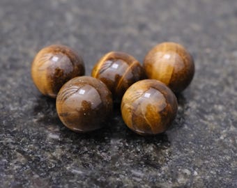 Piedra ojo de tigre de 20 mm, pulsera ojo de tigre, pulsera de piedra ajustable