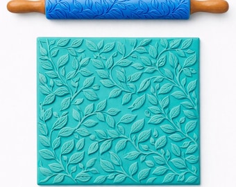 Floral Leaf Texture Roller STL | Pottery Embossing Tool (Digital Download)
