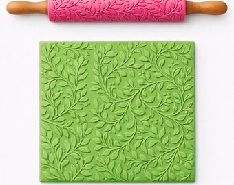 Floral Vine Texture Roller STL | Polymer Clay Pottery Embossing Tool (Digital Download)
