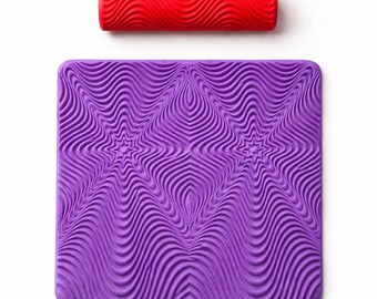 Wavy Texture Roller for Clay & Pottery | Seamless Pattern Embossing Tool (STL Download)