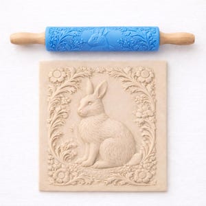 Bunny Frame Texture Roller for Clay, Embossing Pattern Tool (STL File)