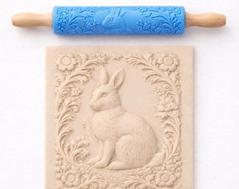 Bunny Frame Texture Roller for Clay, Embossing Pattern Tool (STL File)