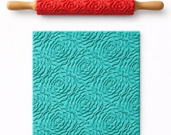 Retro Mod Floral Texture Roller STL, Clay Pottery Tool (Digital Download)