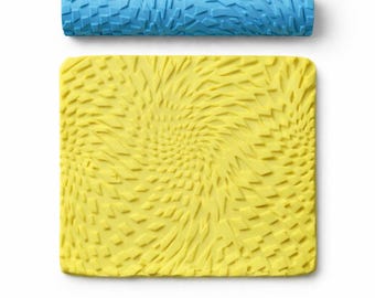 Art Vortex Texture Roller STL – Abstract Pattern Rolling Pin – Cookie & Fondant Embossing Roller – 3D Print File