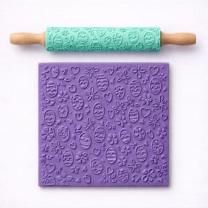 Easter Texture Roller STL – Egg Floral Seamless Pattern (Digital Download)