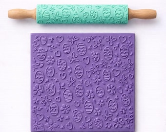 Easter Texture Roller STL – Egg Floral Seamless Pattern (Digital Download)
