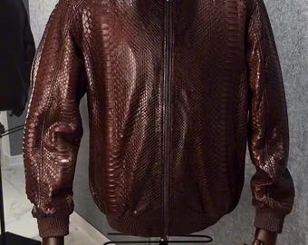 Mens Brown Croc Embossed Leather Jacket Matching Cap Set Luxury Crocodile Pattern Biker Bomber Jacket Set