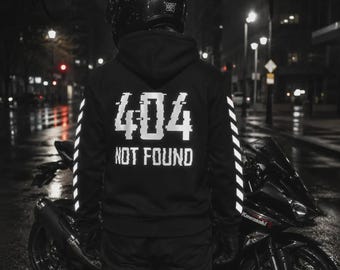 Reflective 404 Motorbike Biker Hoodie