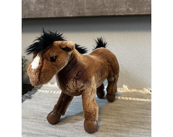 1991 Vintage GUND Wild Wind Moveable  Legs Brown Horse Plush Toy