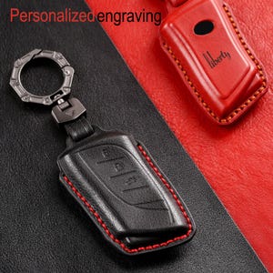 レクサスの新しい高級メンズとレディースのキーカバーに適した本革キーホルダー-3/4ボタン