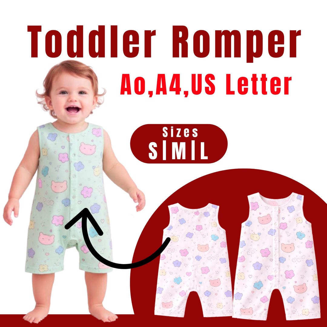 Toddler Romper Sewing Pattern PDF – DIY Baby Clothes Tutorial | Instant ...