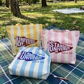 Custom University Embroidered Tote Bag, Custom Graduation Gift, College Pennant Tote, Personal School Tote, Striped Beach Bag, Custom Name product logo