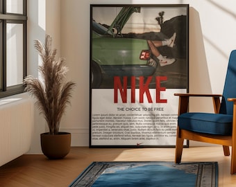 Nike Streetwear Poster | Aesthetic Ilustration | 2000's Y2K Style