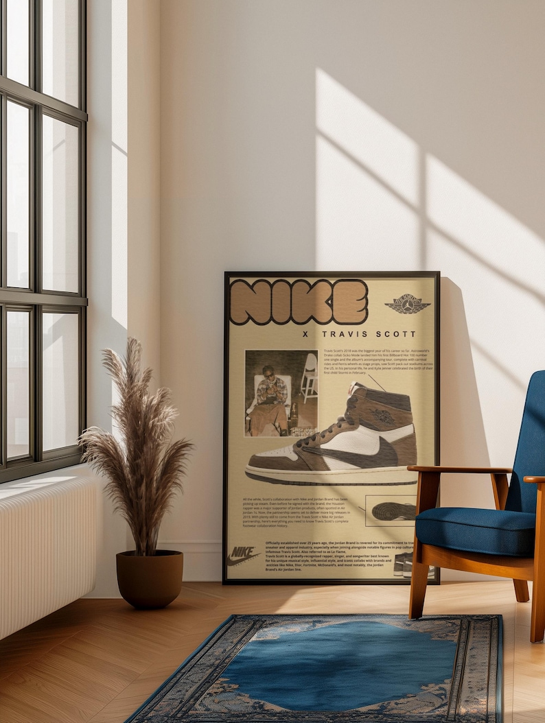 Nike Streetwear Poster | Aesthetic Ilustration | Air Jordans image 1