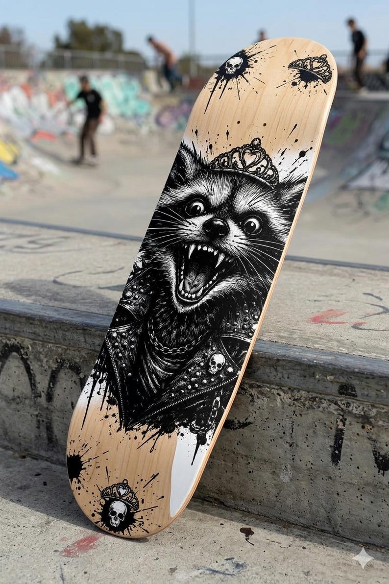 Punk Raccon Punk Raccoon SVG PNG, Screaming Trash Queen Clipart, Rocker Raccoon ...