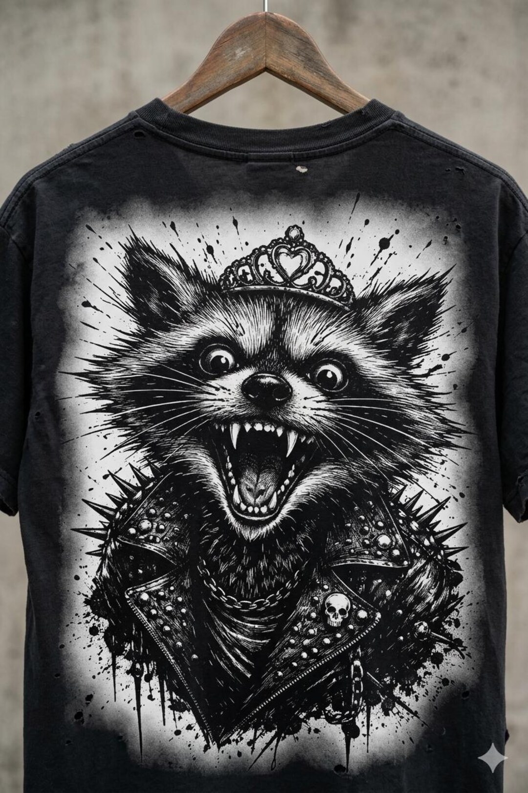 Punk Raccoon SVG PNG, Screaming Trash Queen Clipart, Rocker Raccoon ...