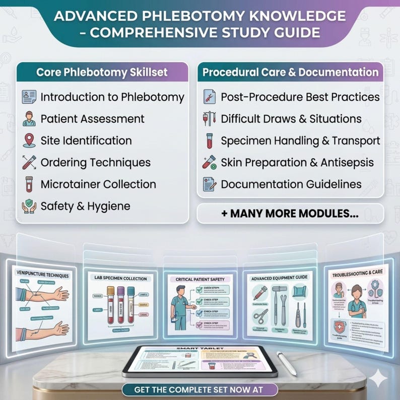 Phlebotomy Notes Phlebotomy Cheat Sheet PDF Notes, Nursing Study Guide, Tube Colors ...