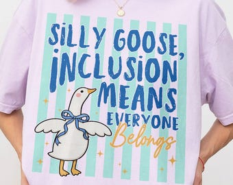 Inclusion Goose PNG Digital Download, Sped Teacher Shirt Design, Inclusive PNG Clipart, School Counselor Sublimation Designs