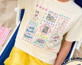 Sommer Vibes PNG Digital Download, Kokette Gans Sommer Lesung PNG Clipart, Lehrer Wertschätzung Shirt Design, Sommer Pause, Adrette Mutter