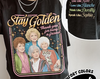Gráfico digital de la película inspirada en Stay Golden, descarga instantánea del programa de televisión Live Like Rose, clipart de comedia televisiva de los 80 para el Día de la Madre