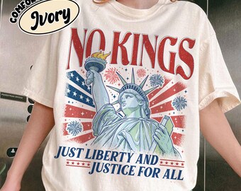 No Kings Just Liberty And Justice For All Instant Download, Liberal Fourth Of July PNG, American Flag Graphic, Usa 250 Celebration