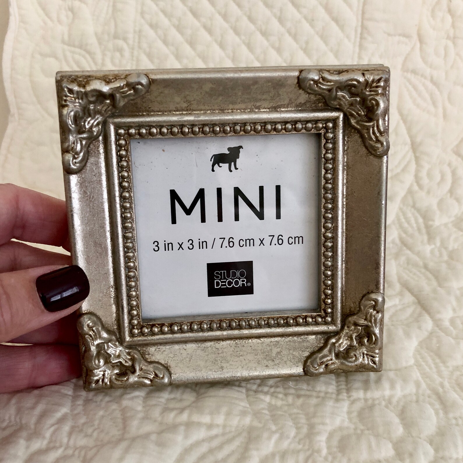 Vintage Small Hollywood Regency Picture Frame Antiqued Satin Etsy