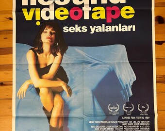 Sex, Lies and Videotape (1989) Original Turkish Movie Poster – Vintage Theatrical Cinema Art – Steven Soderbergh