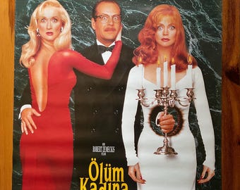 Death Becomes Her 1992 Original Turkish Cinema Poster Meryl Streep Bruce Willis