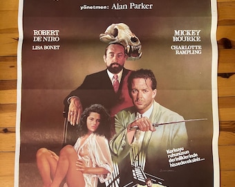 Angel Heart (1987) Original Turkish Movie Poster – Seytan Cikmazi – Vintage Alan Parker Film Art