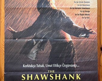 The Shawshank Redemption Original Turkish Poster – Esaretin Bedeli – Tim Robbins Morgan Freeman
