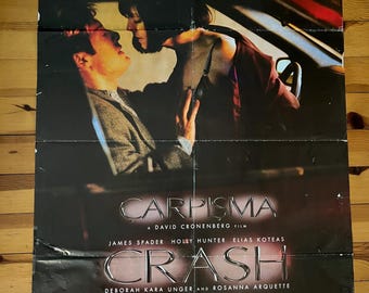 Original Crash (1996) Turkish Movie Poster | David Cronenberg | Vintage Cinema Poster | James Spader | Cult Film Memorabilia