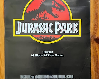 Jurassic Park (1993) Original Turkish Movie Poster – Steven Spielberg – Vintage Cinema One Sheet