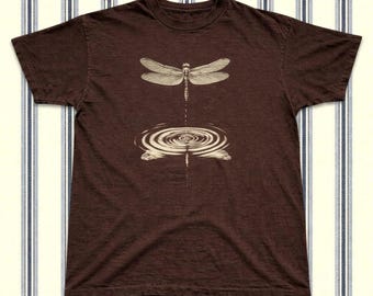 Dragonfly & Water Ripple Illustration graphic T-Shirt