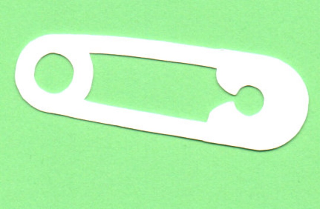25 Pack Paper Baby Safety Pin Shape, Baby Shower Pin Cut Out Die ...