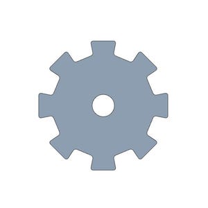 25 Paper Gear Shapes - 65lb Cardstock, DIY Party Decor