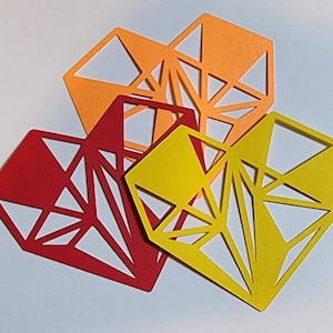 Paquet de 25 papiers géométriques en forme de coeur, Cupidon découpé, Cœur cartonné, Amour, Cœur à faire soi-même, Articles de fête, Saint Valentin, Anniversaire, Mariage