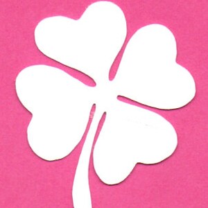Paquete de 25 troqueles de papel con forma de trébol de cuatro hojas, flores recortadas, flores de cartulina, flores de tulipán para hacer tú mismo, flores para tarjetas para hacer tú mismo, primavera, flores para álbumes de recortes