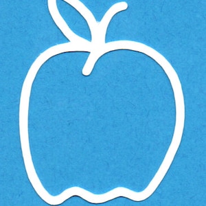 Confezione da 25 pezzi di carta a forma di mela, fustella di frutta, mela in cartoncino, mele fai da te, biglietti di frutta fai da te, albero di mele, album di mele e frutta
