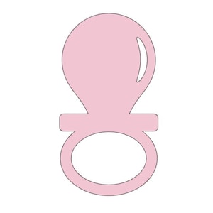 Paquete de 25 troqueles de cartulina de 65 lb para chupetes de bebé, adornos para manualidades DIY