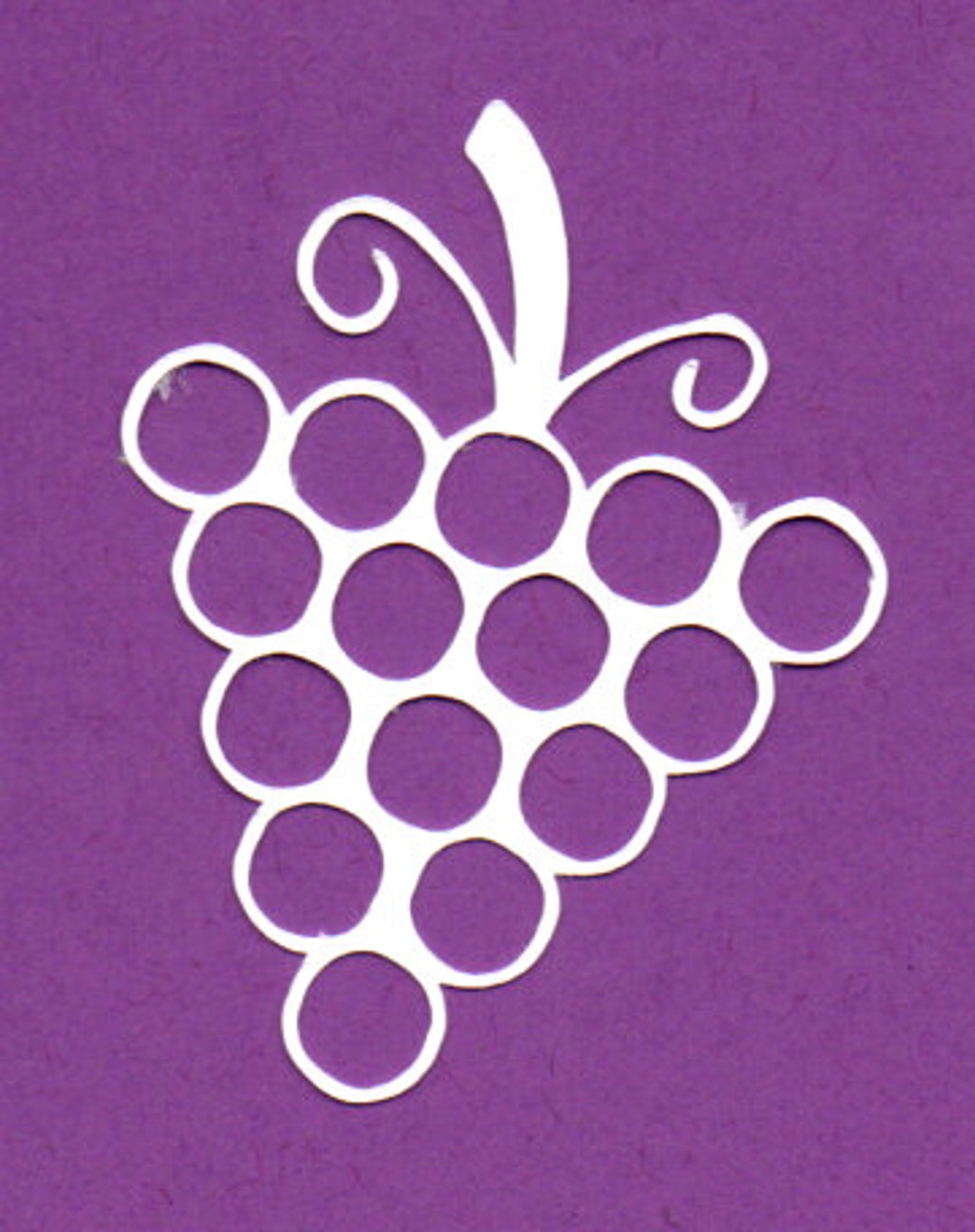 25 Pack Paper Grapes Shape, Fruit Cut Out Die, Cardstock Grapes, DIY