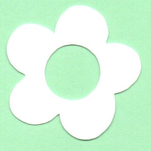 25 パックの紙の花の形、花の切り抜きダイ、カードストックの花、DIY の花、DIY カードの花、春、スクラップブックの花